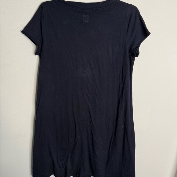 Hannes Roether Women's Navy Casual‎ Short Sleeve Shirt Dress - Picture 2 of 3